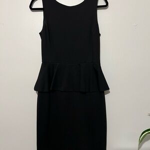 Black Sheath Midi Dress Scoop Neck Sleeveless